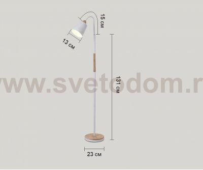 Торшер ОФЕЛИЯ белый h165 w40*22 Е27 1*40W Kink light 7031,01