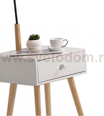 Торшер ДЖИТ белый w40*35 h145 E27 1*40W Kink light 7186,01