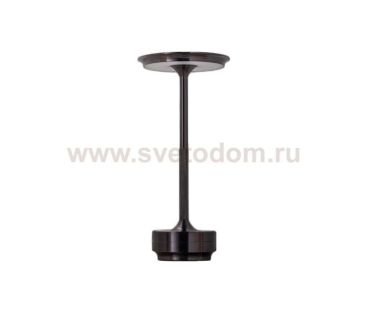 Kink Light 07207-T,19 Автономная настольная лампа диммируемая Ренна черный d13 h27,5 Led 3w (3000-6000K)