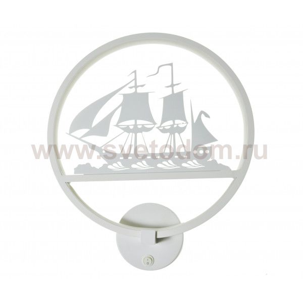 074110,4(01) Бра Корабль белый w30*8 h-35 LED 18W (4000K) Kink light