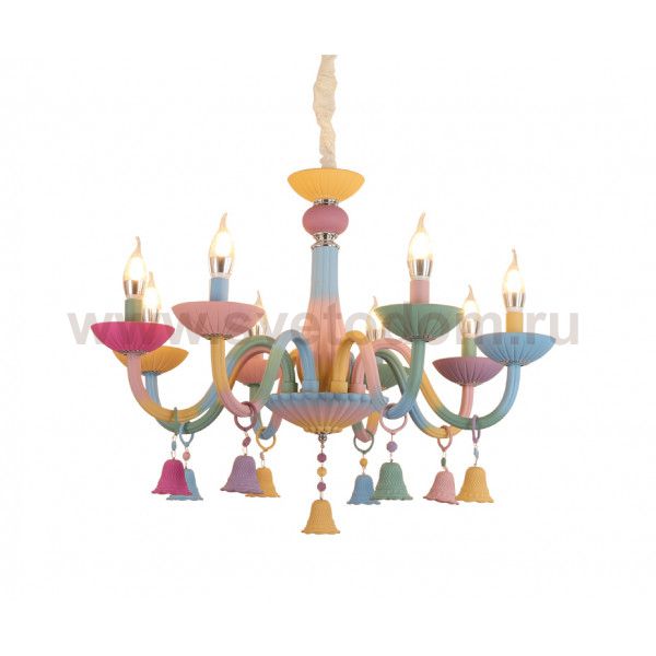 074167-8 Люстра Аделина мультиколор d63 h41 E14 8*40W Kink light