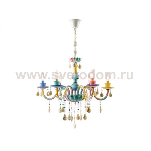 074168-6 Люстра Катрин мультиколор d63 h41 E14 6*40W Kink light