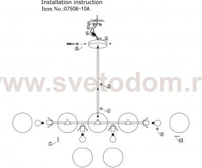 Люстра Kink light 7508-10A,33 Сида