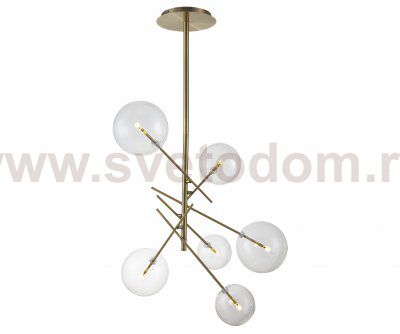 Люстра ДЖЕТА бронза d90 h100 G4 30w, плафоны разного диаметра (Led лампы в комплекте) Kink light 07517-6,20