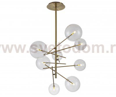 Люстра ДЖЕТА бронза d95 h115 G4 40w, плафоны разного диаметра (Led лампы в комплекте) Kink light 07517-8,20