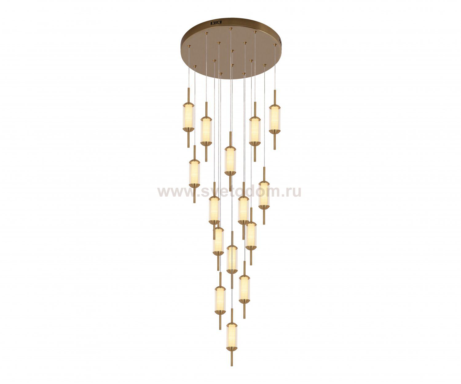 Kink Light 07525-15A,36 Люстра каскадная Акари латунь d50 h500 Led 150W (3000K)