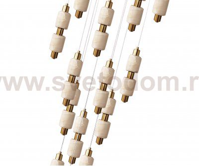 Kink Light 07526-15A,36 Люстра каскадная Алос латунь d50 h500 Led 120w (3000K)