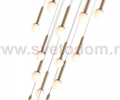 Kink Light 07530-15A,36 Люстра каскадная Монс латунь d50 h500 Led 75W (3000K)