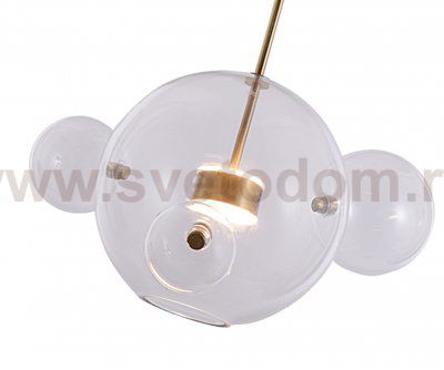 Kink Light 07545-4,21(36) Подвес Галла прозрачный (цвет корпуса латунь) w40*45 h200 Led 14W (3000К)