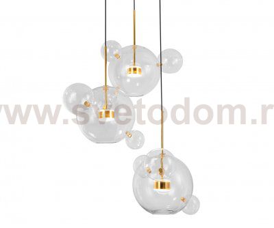 07545-4 (3A),21 Подвес Галла прозрачный d78 h210 Led 42W (3000K) Kink light