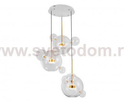 07545-4 (3A),21 Подвес Галла прозрачный d78 h210 Led 42W (3000K) Kink light
