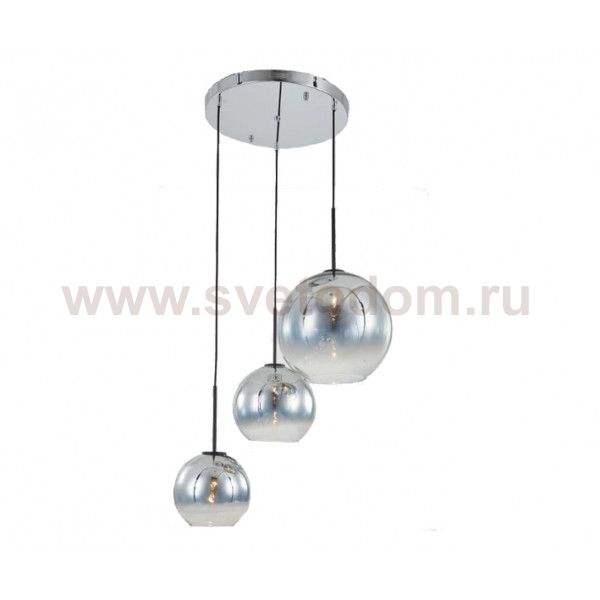 07565-3A,16 Подвес Восход прозрачный/хром d50 h200 E27 3*40W Kink light