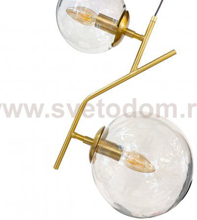Подвесной светильник КИАРА бронза d30 h100 E14 2*5W диаметр плафонов 15см и 20см Kink light 07603-2A E14