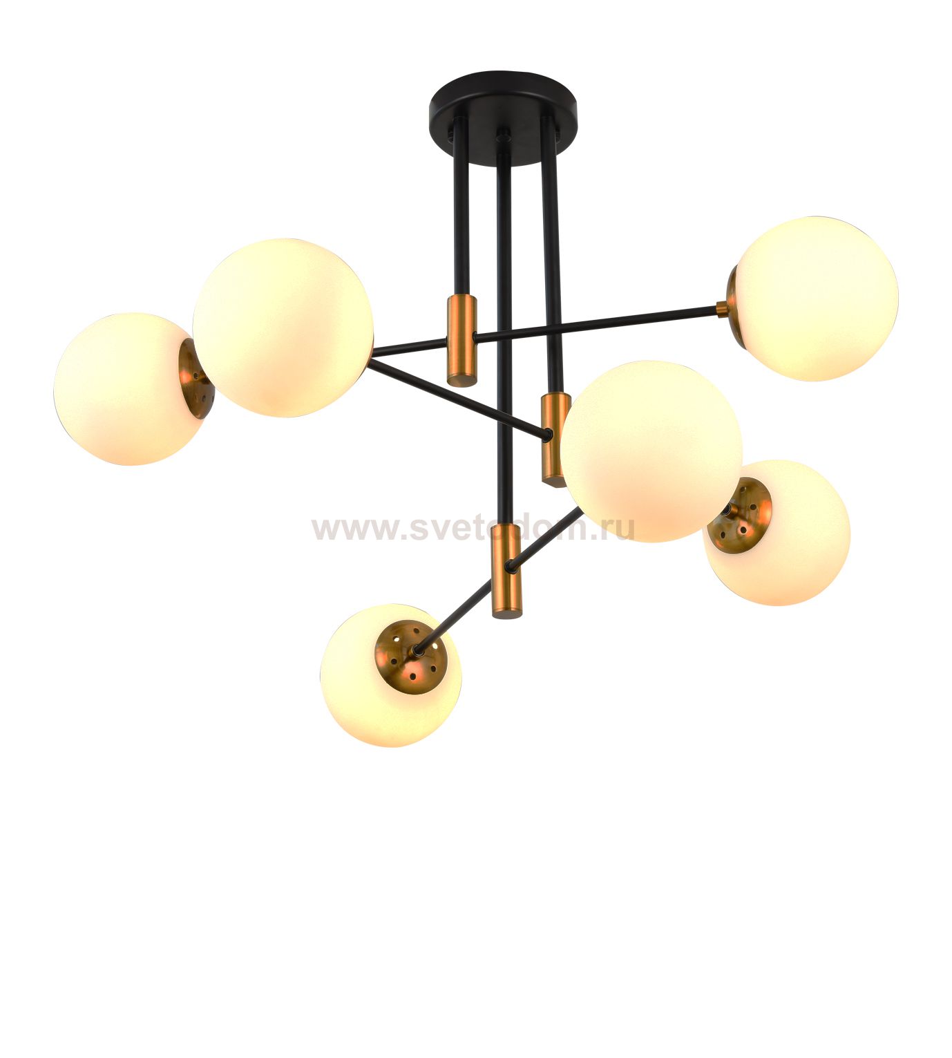 07605-6,20 Люстра Кайри черный/бронза d80 h37 E27 6*40W Kink light