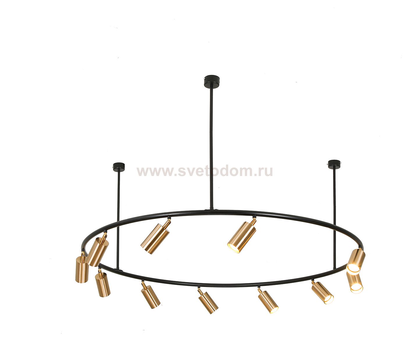 07615-12 Люстра Кайко черный/бронза d120 h68 GU10 12*5W Kink light