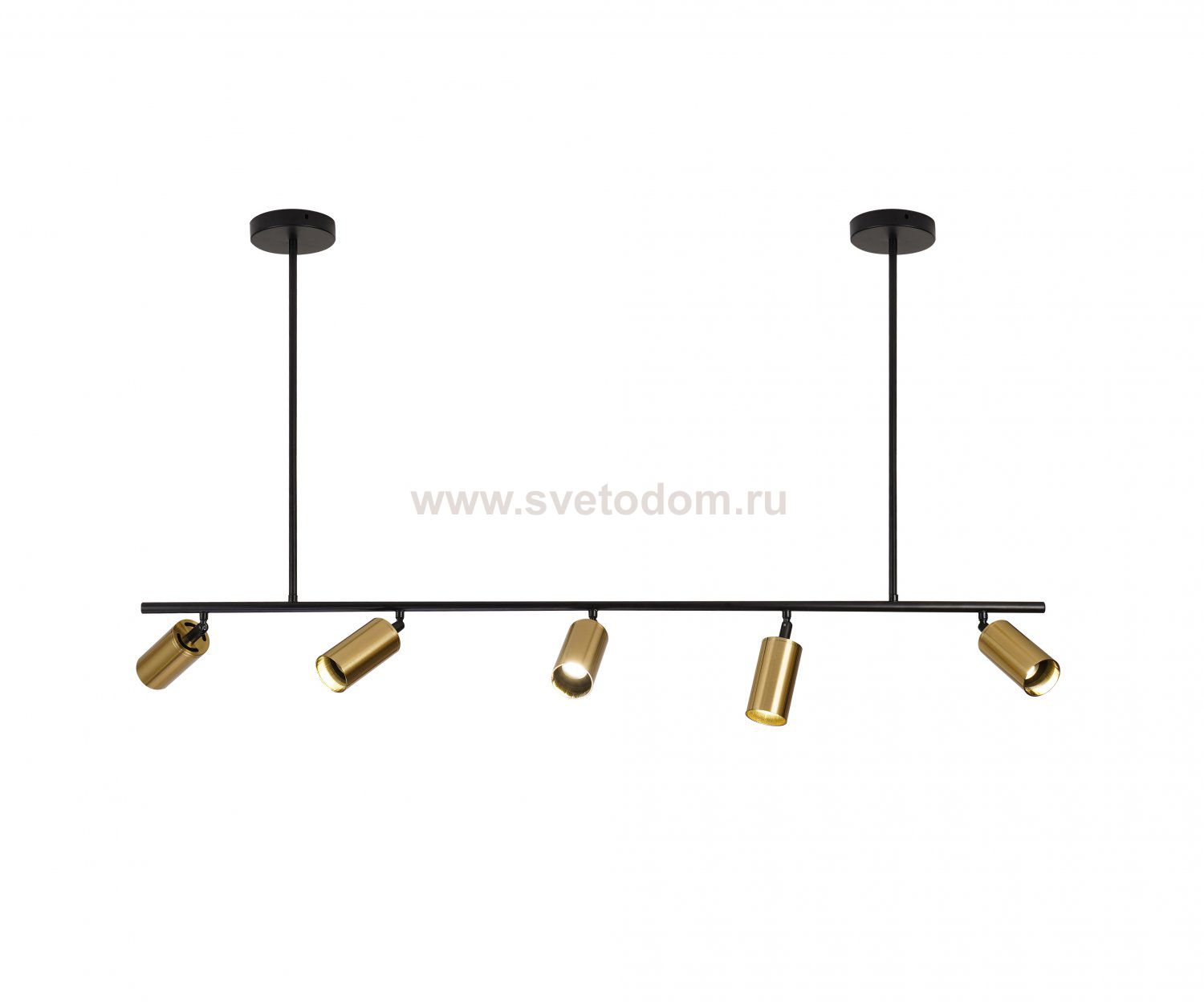 07615-5 Люстра Кайко черный/бронза w120*15 h110 GU10 5*10W Kink light