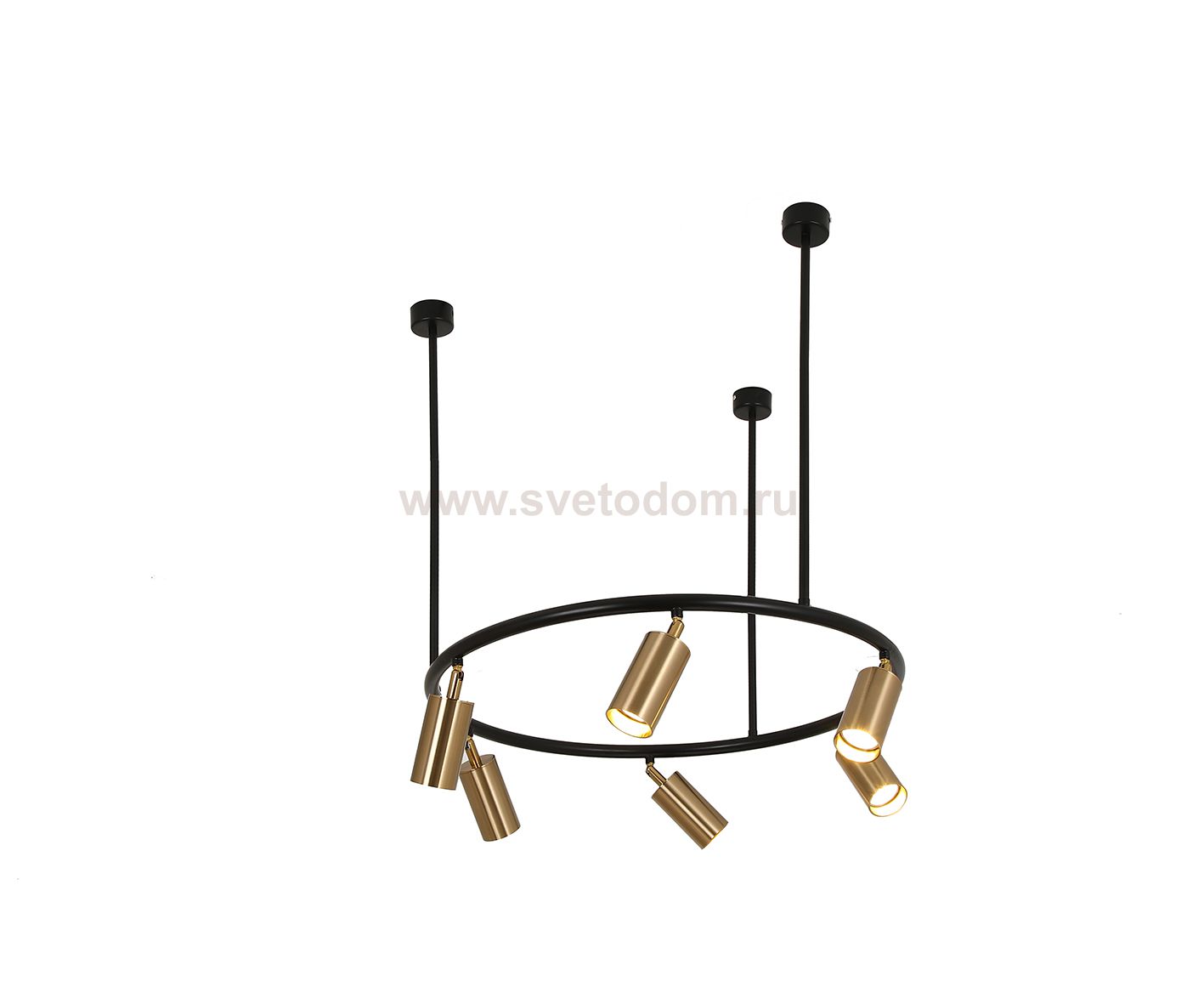07615-6 Люстра Кайко черный/бронза d60 h68 GU10 6*5W Kink light