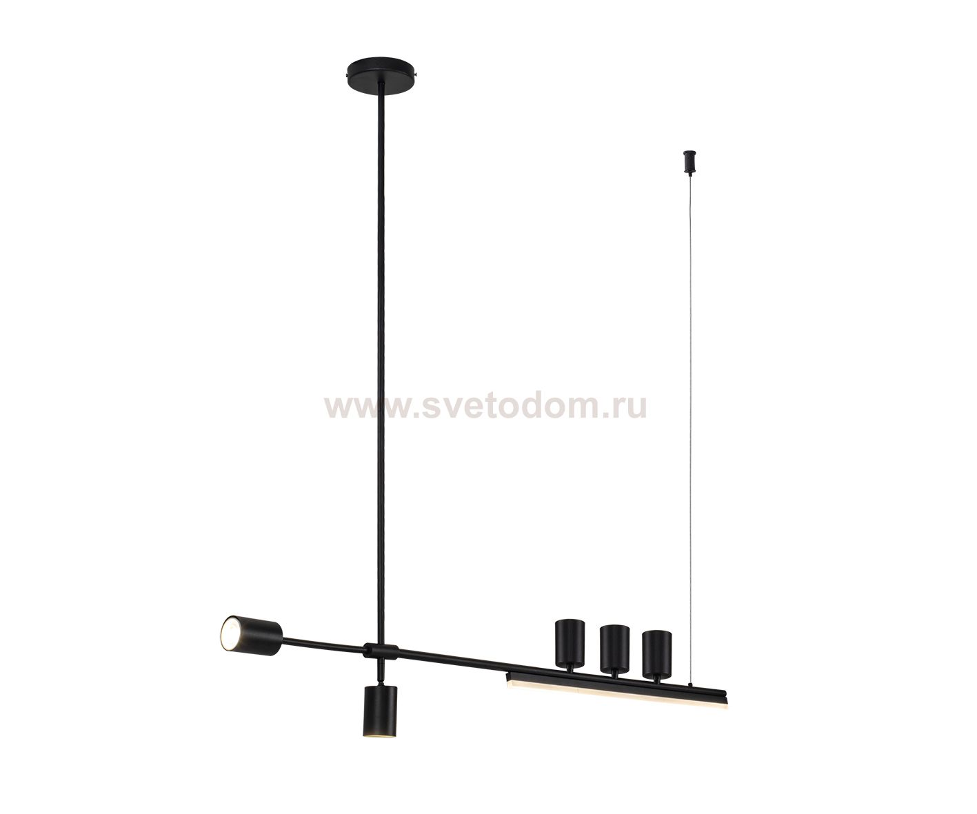 Kink Light 07618-120,19 Люстра Рия черный L120 h116/86/46 GU10 5*5W+Led 12W (4000K) (лампы в комплекте)