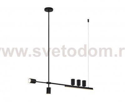 Kink Light 07618-120,19 Люстра Рия черный L120 h116/86/46 GU10 5*5W+Led 12W (4000K) (лампы в комплекте)