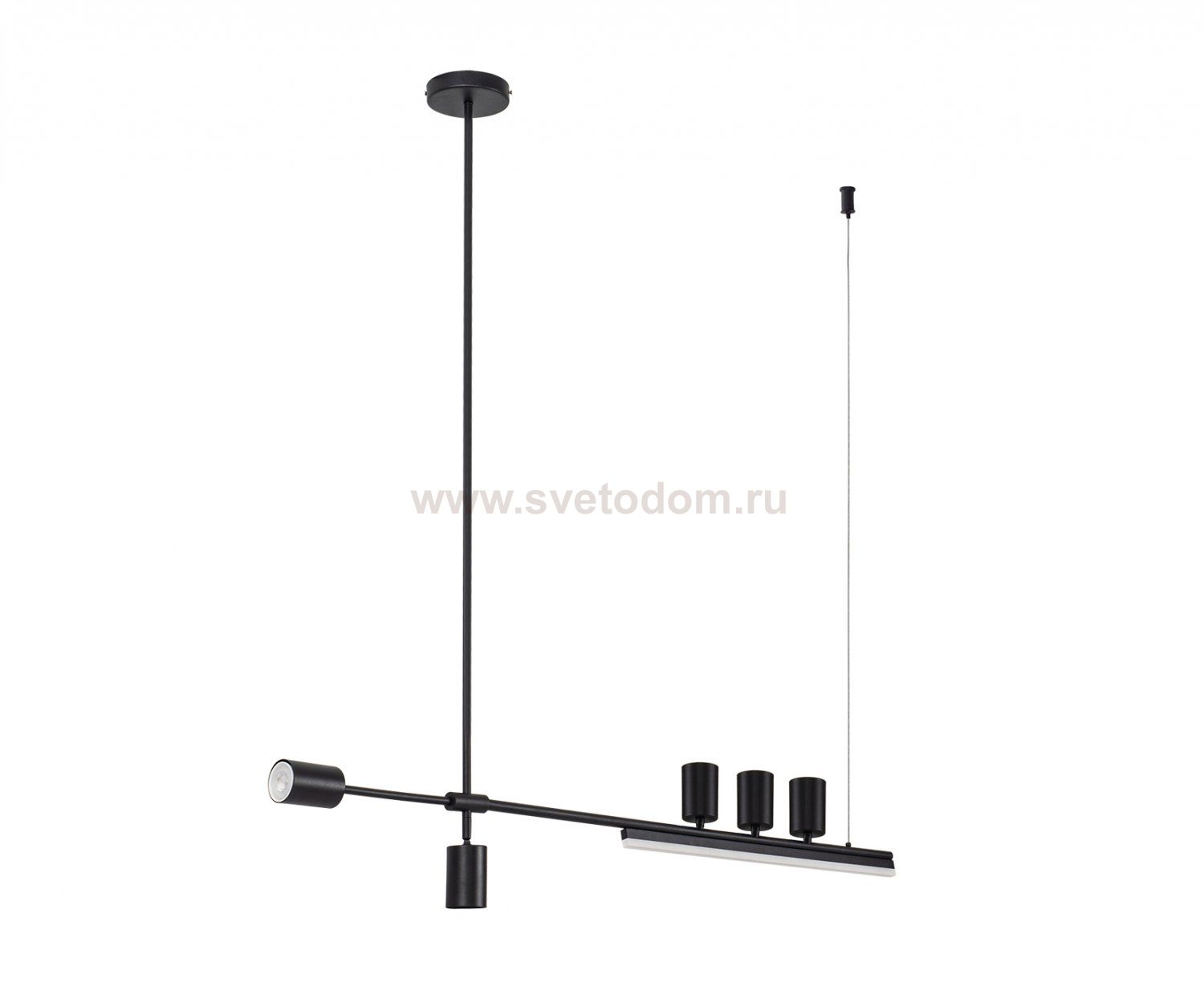 Kink Light 07618-150,19 Люстра Рия черный L150 h116/86/46 GU10 5*5W+Led 15W (4000K) (лампы в комплекте)