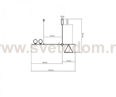 Люстра ПУЛЛ черная/золото d108 h70 G4 2*5W + E27 1*40W (лампы G4 в комплекте) Kink light 07620-2+1,19