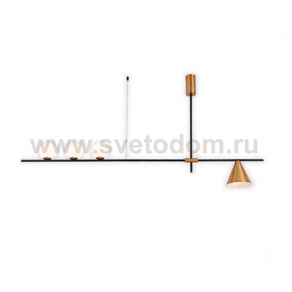 07620A-3+1,33 Люстра Пулл бронза L140 h70 G4 3*5W+E27 1*40W (G4 лампы в комплекте) Kink light