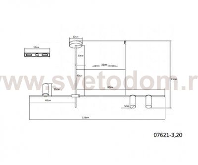 Люстра РИЯ черный/бронза w125*6 h72 GU10 3*10W Kink light 07621-3,20