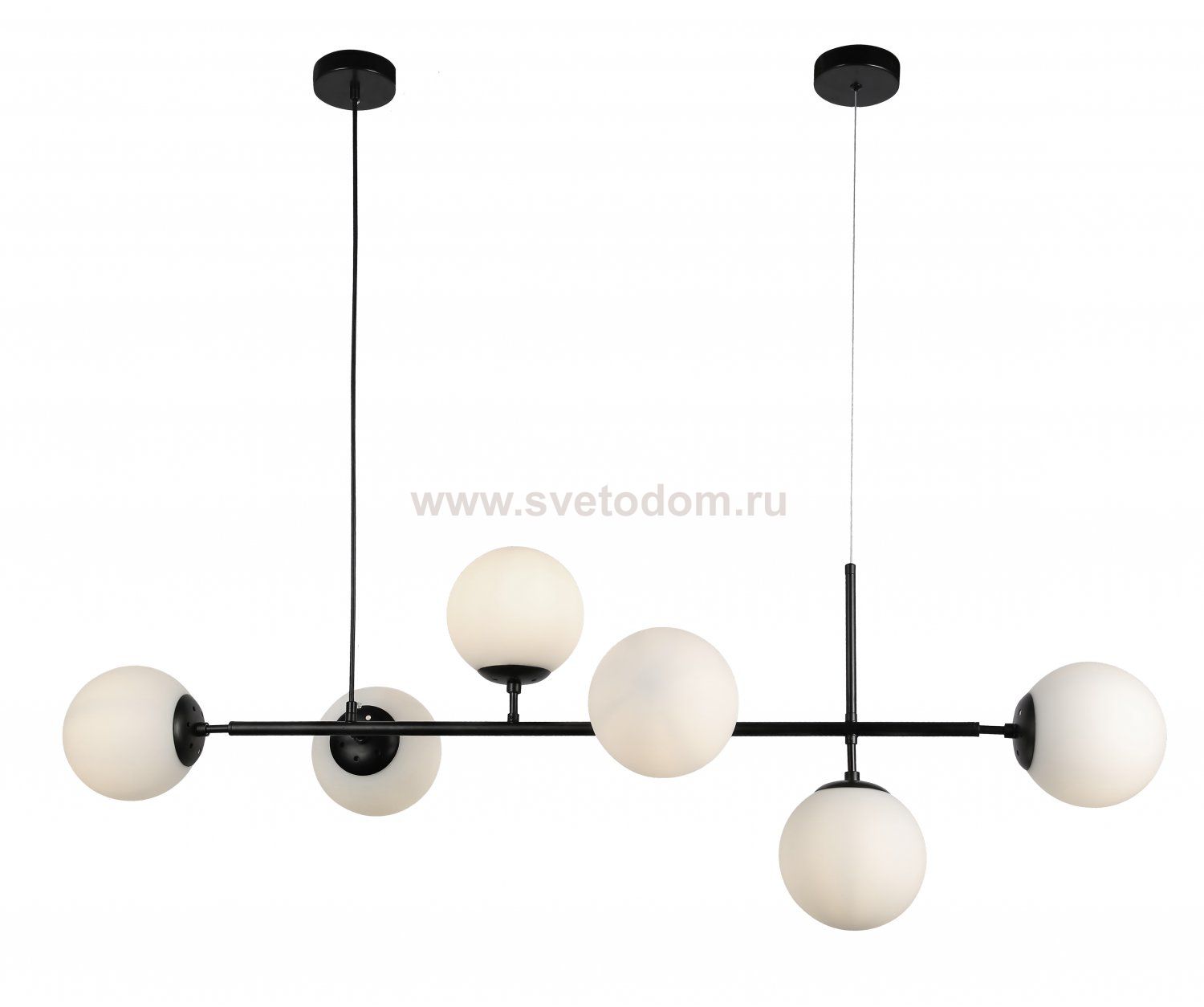 Kink Light 07622-6,19-01 Люстра Ирда черный/белый w120*35 h140 E27 6*40w (белые плафоны)