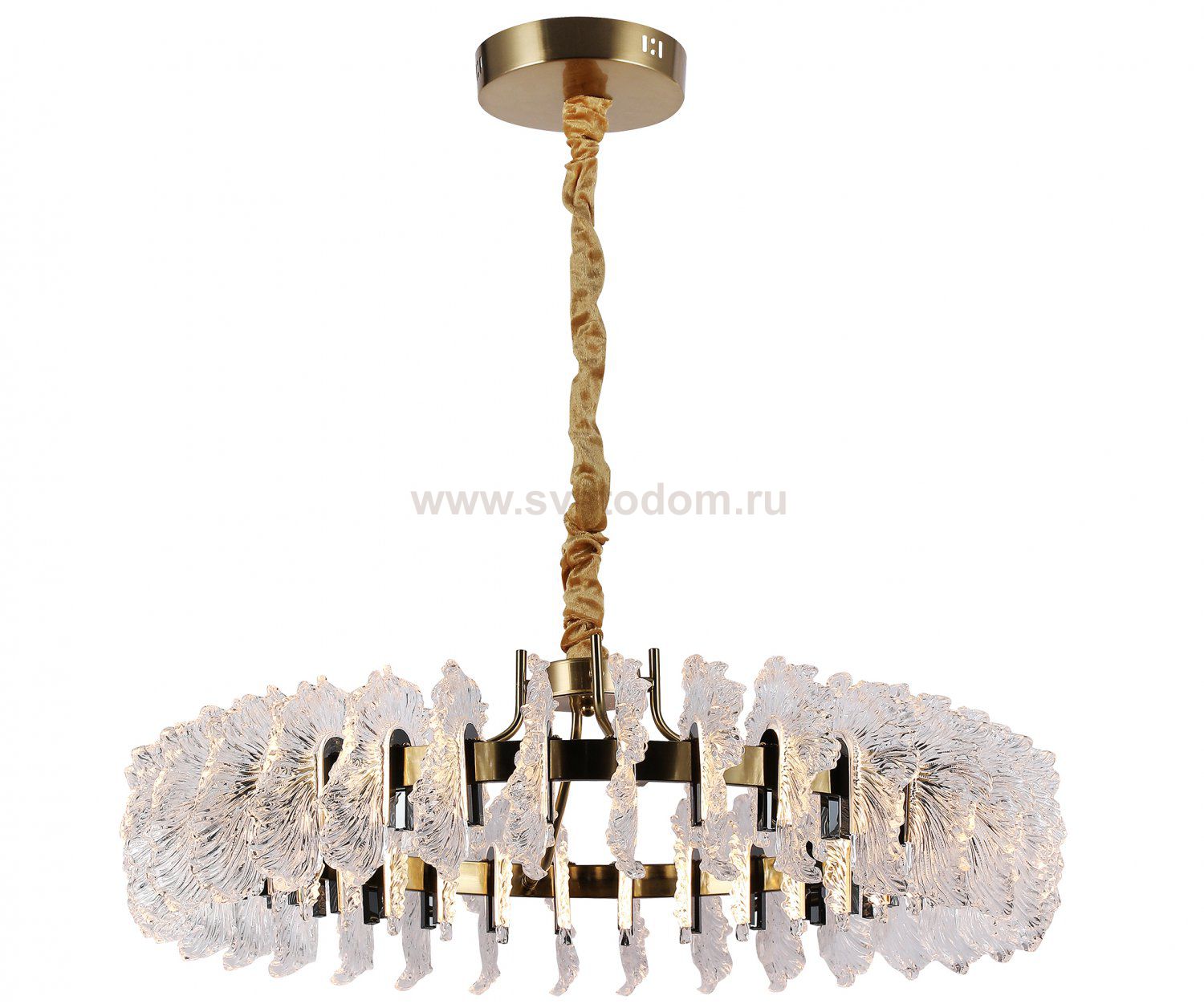 07695-80,36-29 Люстра Мару латунь/черный жемчуг