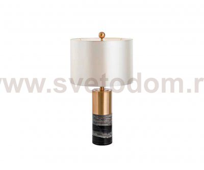 Kink Light 07700-1T,19-20(01) Настольная лампа Тайла черный/бронза/белый d30 h52 E27 1*40W