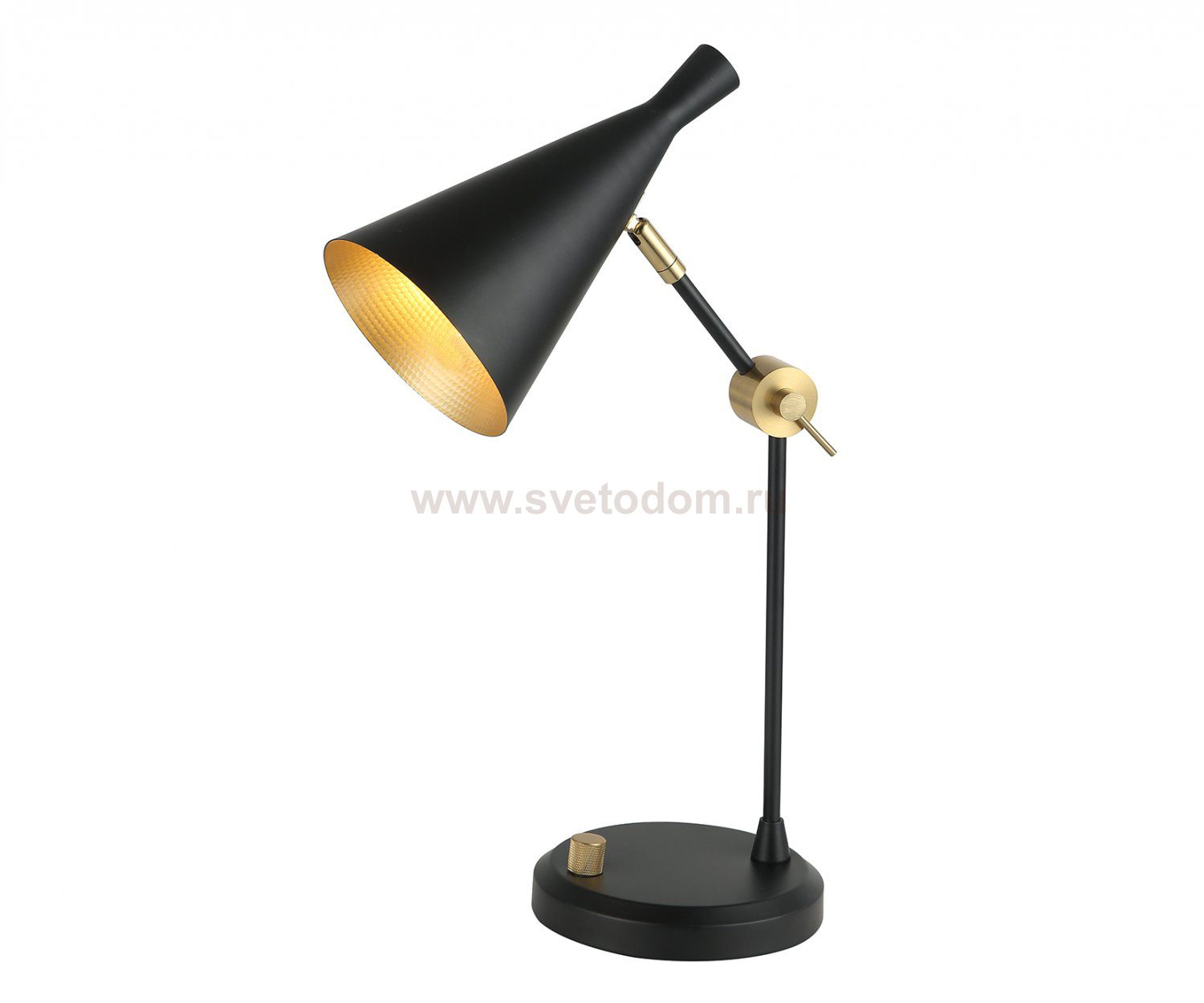 Kink Light 07717-T,19 Настольная лампа Камила черный d35 h60 E27 1*40W