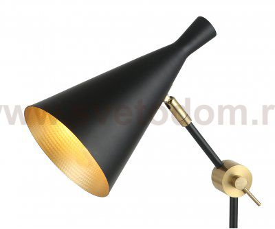 Kink Light 07717-T,19 Настольная лампа Камила черный d35 h60 E27 1*40W