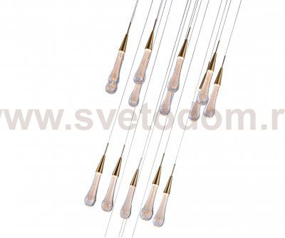 Kink Light 07861-18A,36 Люстра каскадная Гутта латунь d50 h300 Led 54W (3000k)