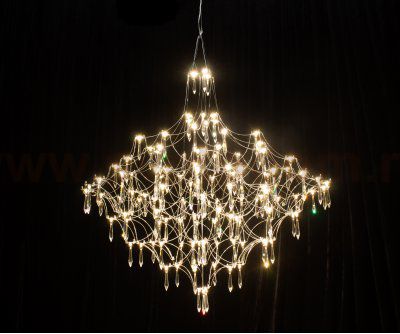 Kink Light 07881-80,02(05-21) Люстра диммируемая Галанта хром d80 h215 Led 66*0,5W (3000-6000K) с пультом ДУ