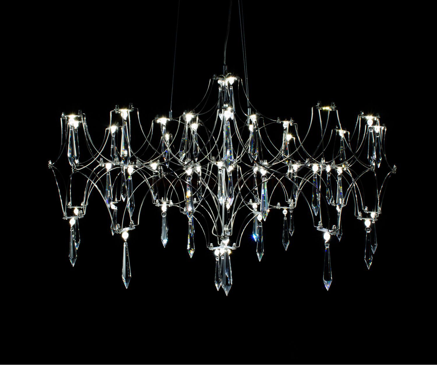 Kink Light 07882-63,02(21) Люстра диммируемая Галанта хром d63 h144 Led 36*0,5W (3000-6000K) с пультом ДУ