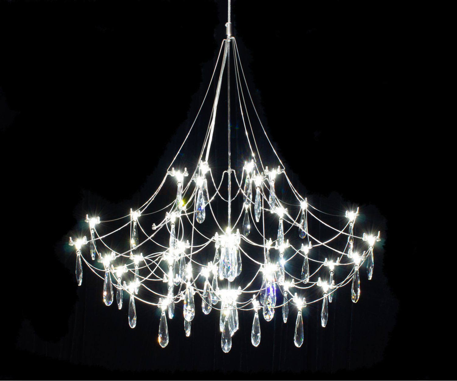 Kink Light 07883-70,02(21) Люстра диммируемая Галанта хром d70 h180 Led 51*0,30W (3000-6000K) с пультом ДУ