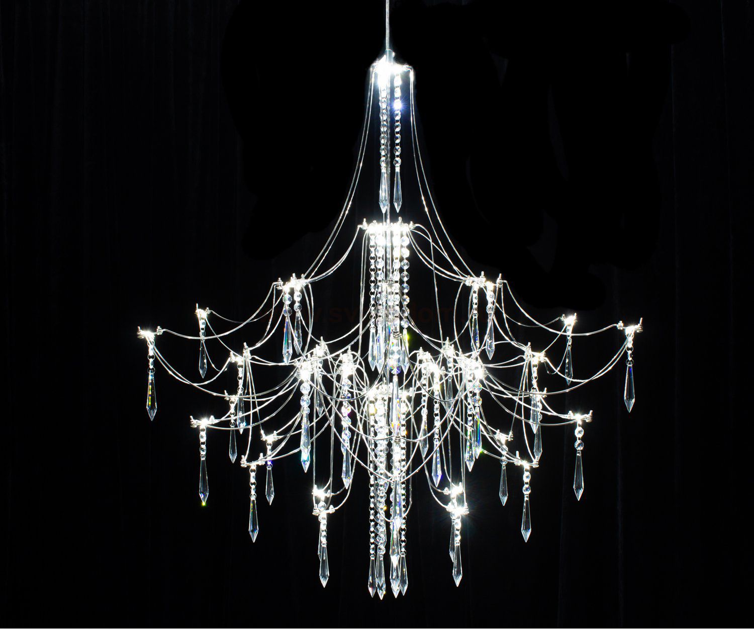 Kink Light 07885-70,02(21) Люстра диммируемая Галанта хром d70 h180 Led 42*0,5W (3000-6000K) с пультом ДУ