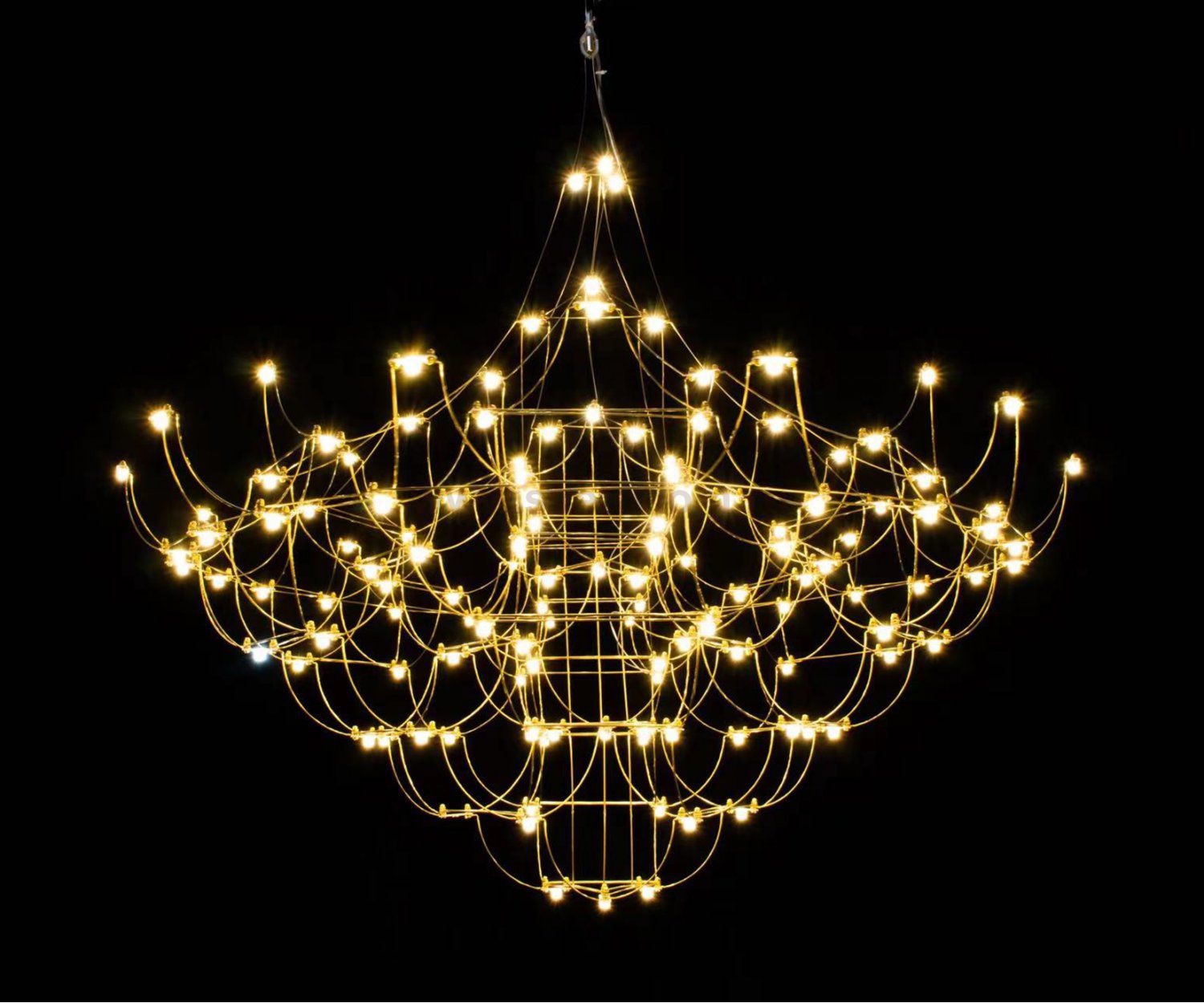 Kink Light 07886-115,33(21) Люстра димм. Галанта золото d115 h265 Led 139*0,5W (3000-6000K)