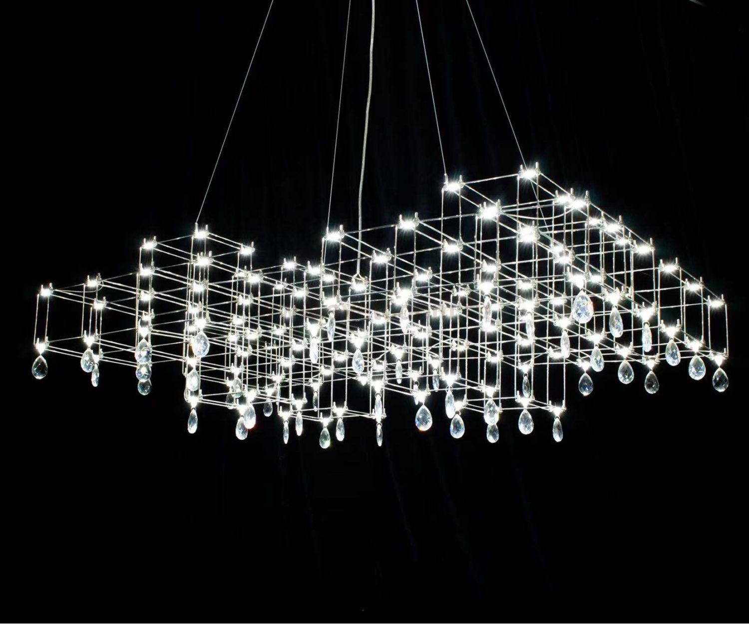 Kink Light 07887-A,02(21) Люстра димм. Галанта хром d120 h195 Led 136*0,5W (3000-6000K)