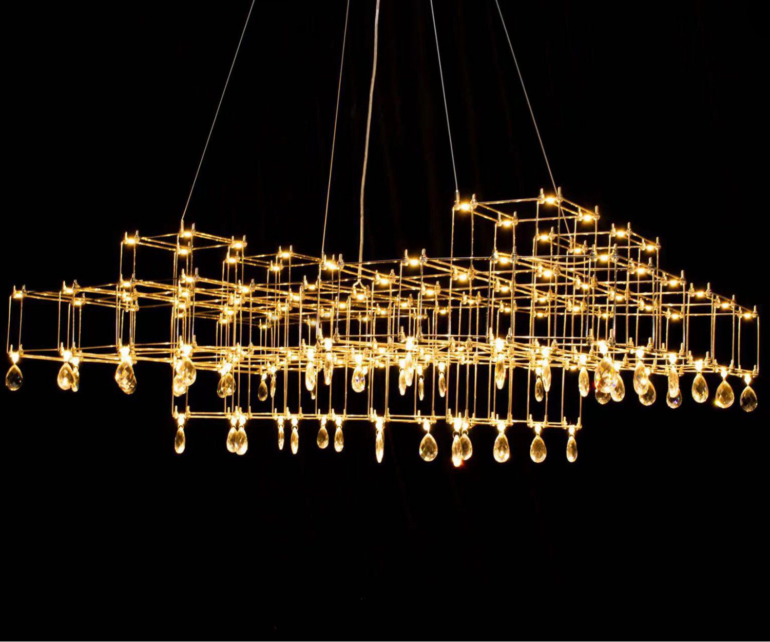 Kink Light 07887-A,33(21) Люстра димм. Галанта золото d120 h195 Led 136*0,5W (3000-6000K)