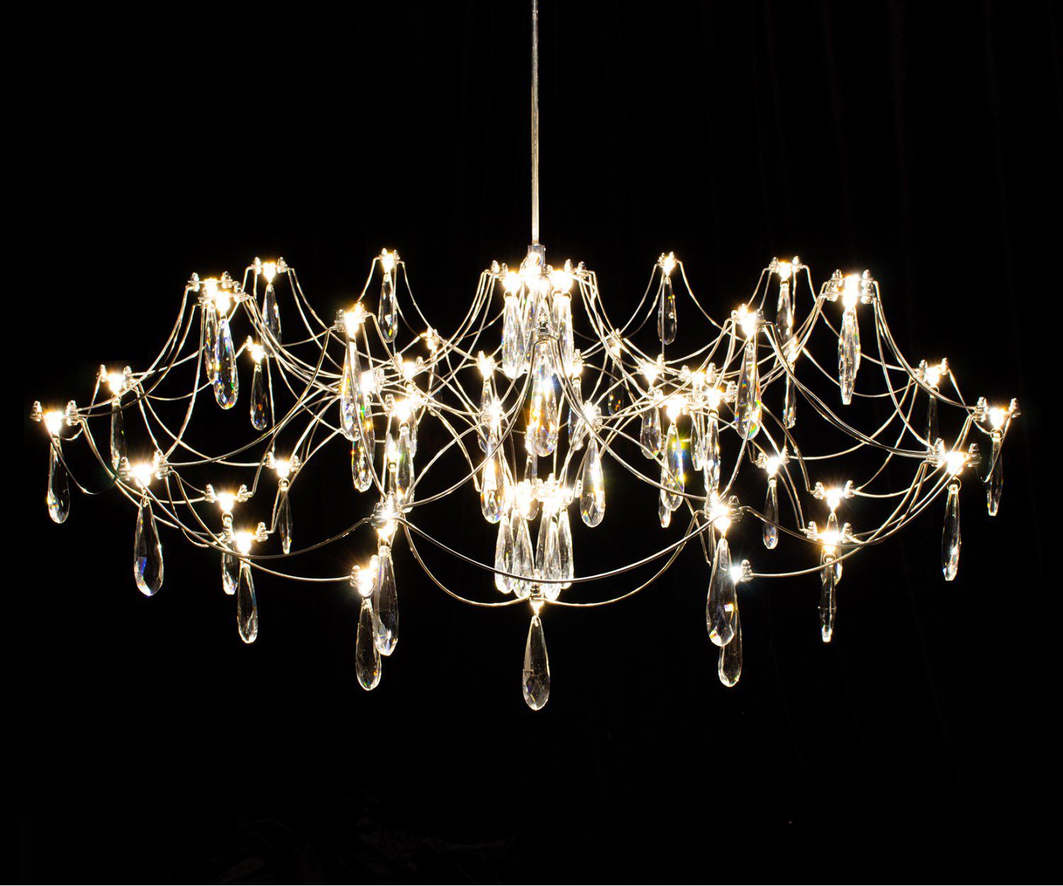 Kink Light 07889-80,02(21) Люстра димм. Галанта хром d88 h178 Led 60*0,5W (3000-6000K)