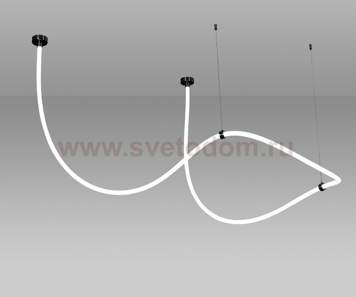 Kink Light 08031-400,19 Подвес Венди черный L400 d2,2 Led 96w (4000K)