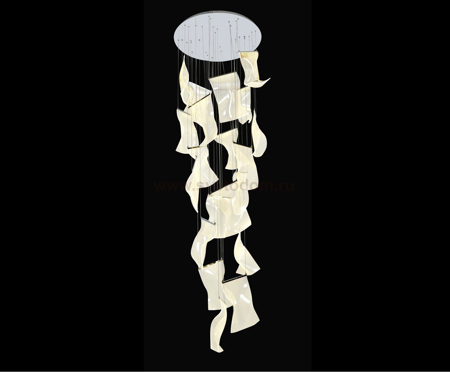 08035-20A,02 Люстра каскадная Лиора хром Led 200W