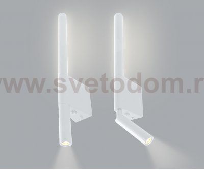 Kink Light 08079,01 Настенный светильник Прани белый w10*2,5 h44,5 Led 3W+5W (3000K)