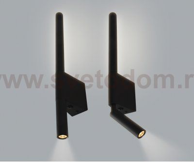 Kink Light 08079,19 Настенный светильник Прани черный w10*2,5 h44,5 Led 3W+5W (3000K)