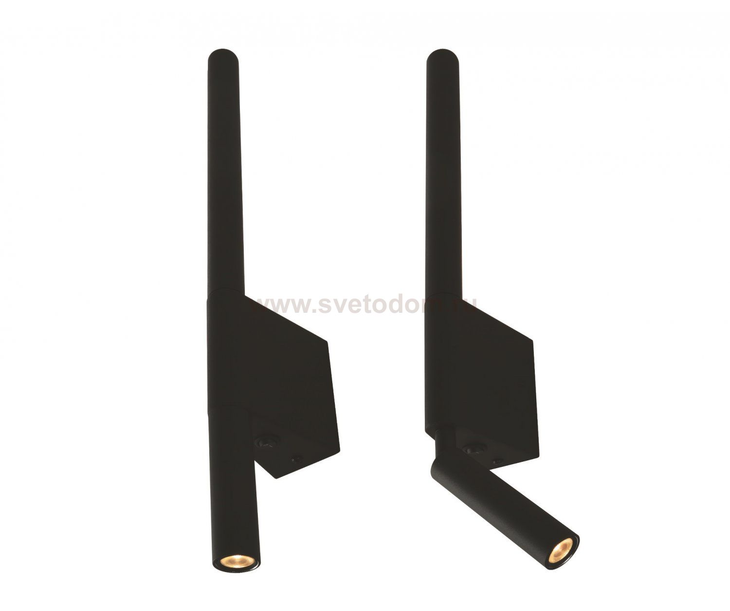 Kink Light 08079,19 Настенный светильник Прани черный w10*2,5 h44,5 Led 3W+5W (3000K)