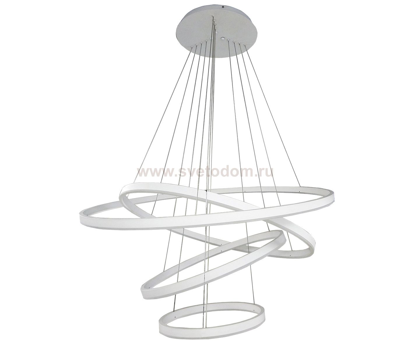 08204,01(4000K) Подвес Тор белый d100+80+60+40 h160 Led 174W (4000K) диммируемый с пультом ДУ Kink light