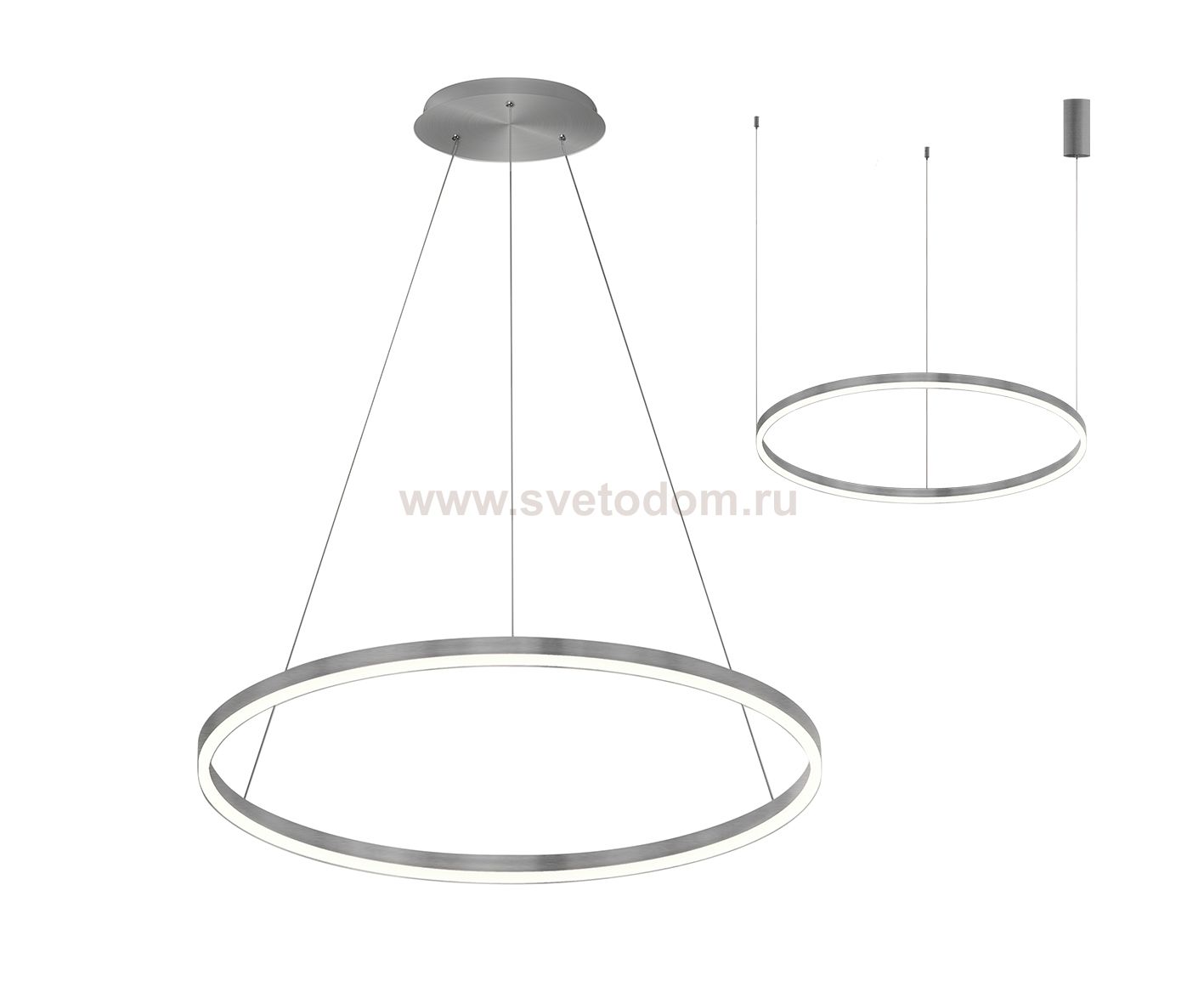 Kink Light 08212,12A(4000K) Подвес Тор матовый никель d40 h150 Led 23W (4000K) 2 типа крепления