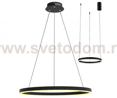 08212,19A(4000K) Подвес Тор черный d40 h150 Led 23W (4000K) 2 типа крепления Kink light