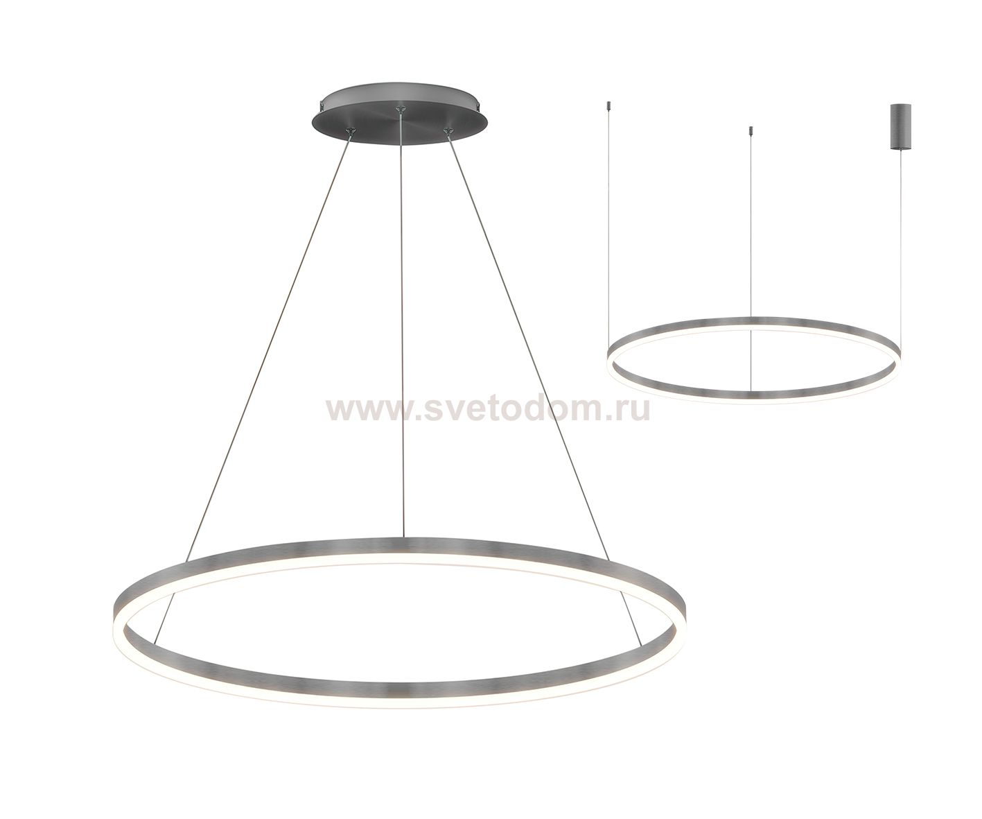 Kink Light 08213,12A(4000K) Подвес Тор матовый никель d60 h150 Led 33W (4000K) 2 типа крепления